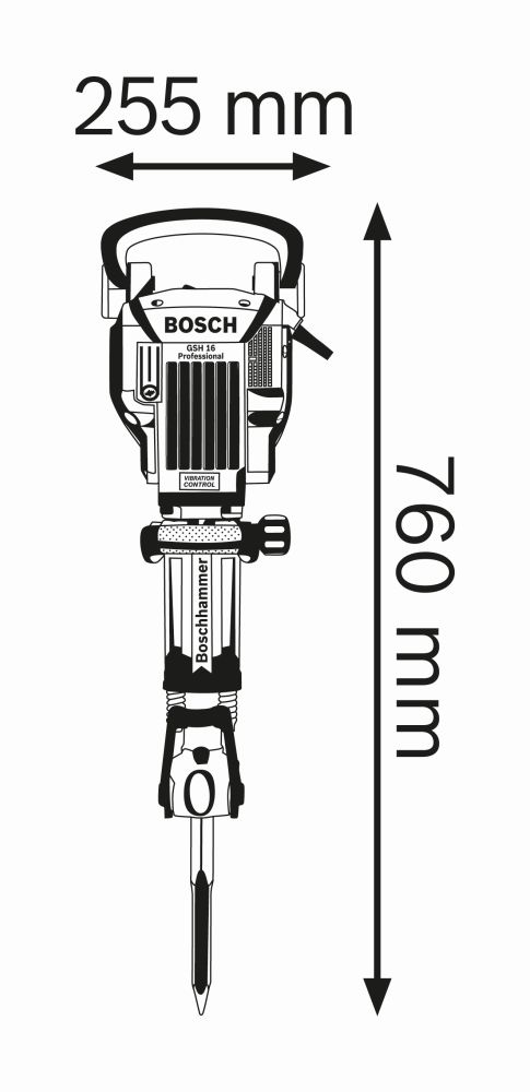 Bosch PRO Abbruchhammer GSH 16-28 in Trolley Produktbild img3 L