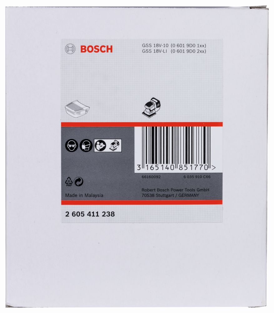 Bosch PRO Staubbox mit Filter (schwarze Ausführung), passend zu: GSS 18V-10 Produktbild img2 L