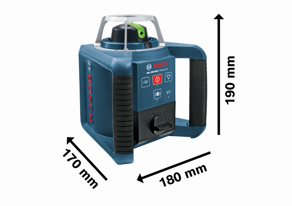 Bosch PRO Rotationslaser GRL 300 HVG, 2 x Batterie LR20 1,5V im Handwerkerkoffer Produktbild img3 L