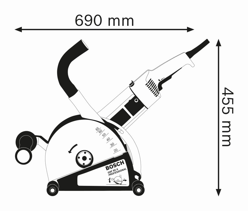 Bosch PRO Mauernutfräse GNF 65 A Produktbild img3 L