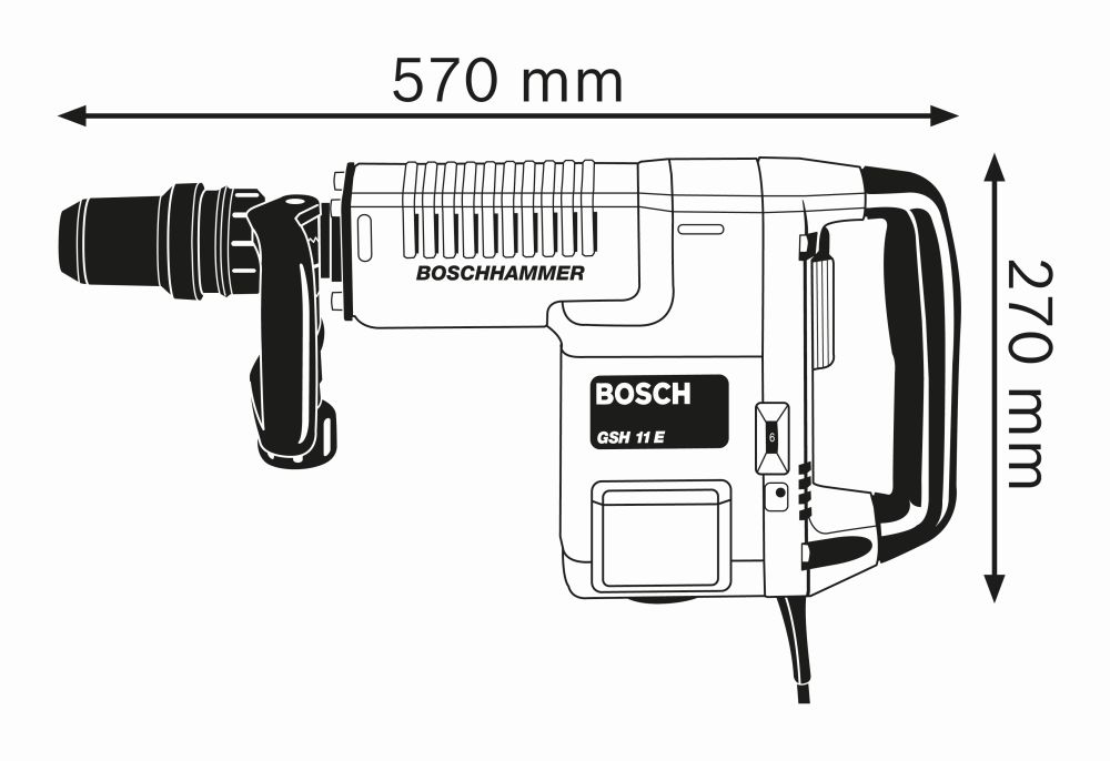 Bosch PRO Schlaghammer mit SDS max GSH 11 E im Handwerkerkoffer Produktbild img3 L
