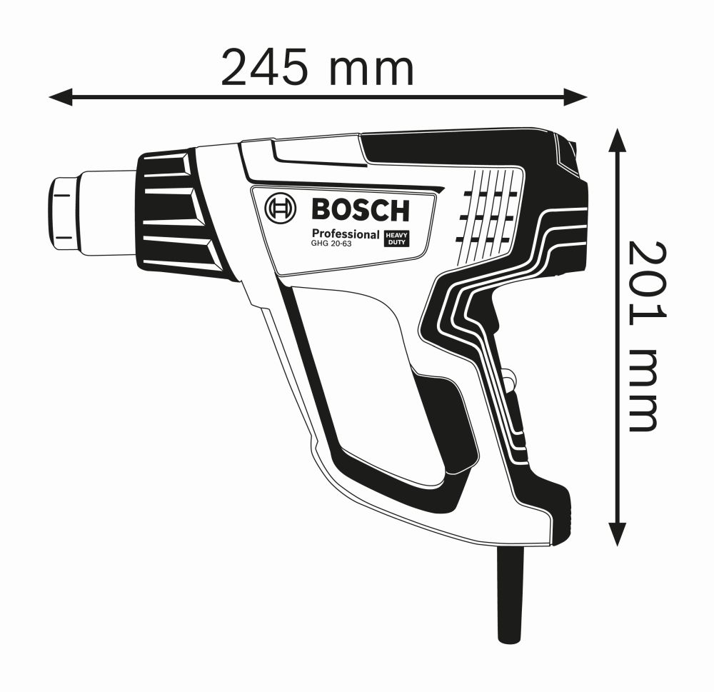 Bosch PRO Heißluftgebläse GHG 20-63 Produktbild img3 L