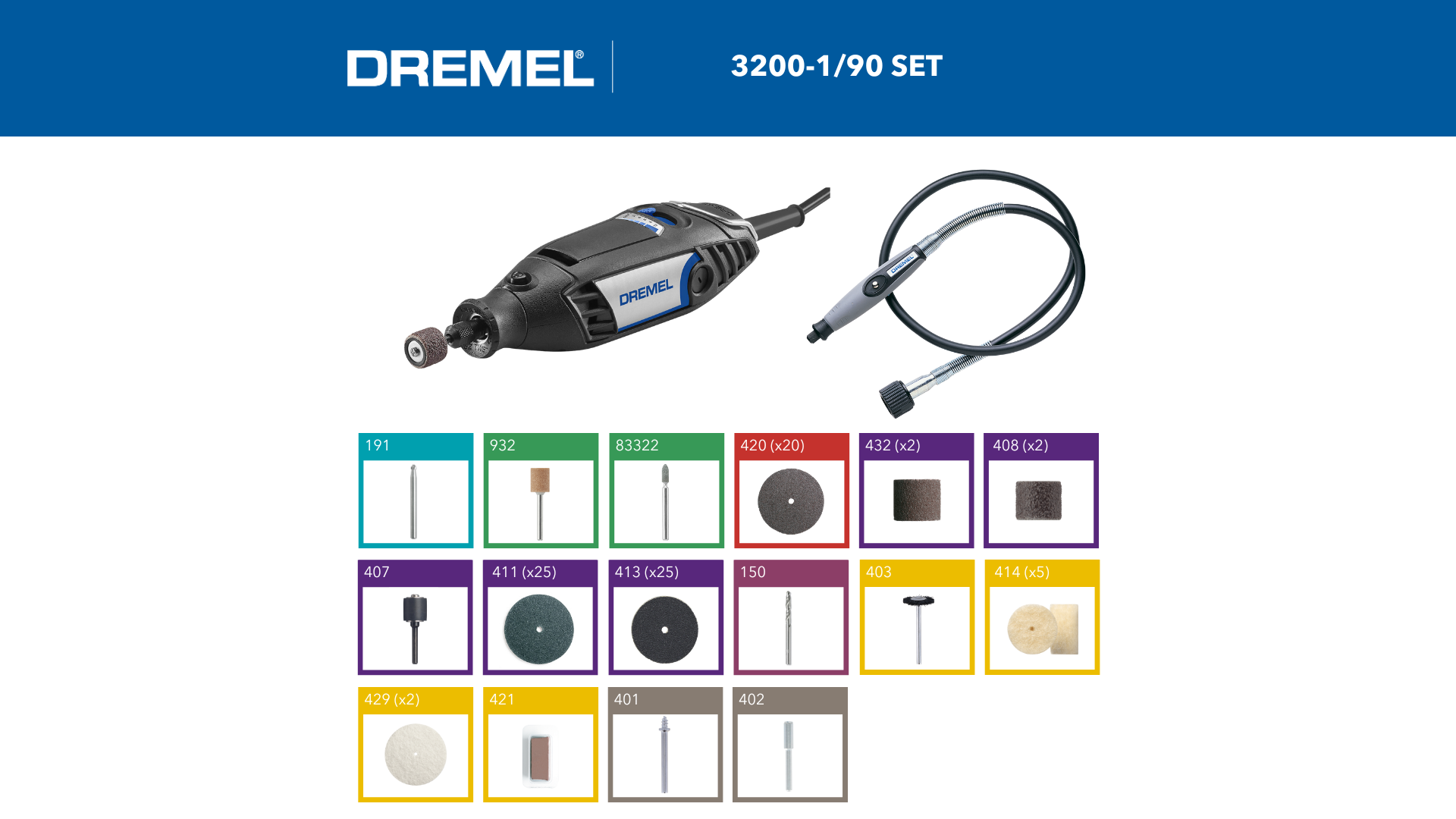 Dremel 3200, Multitool, 90 Zubehöre, 1 Vorsatzgerät Produktbild img3 L