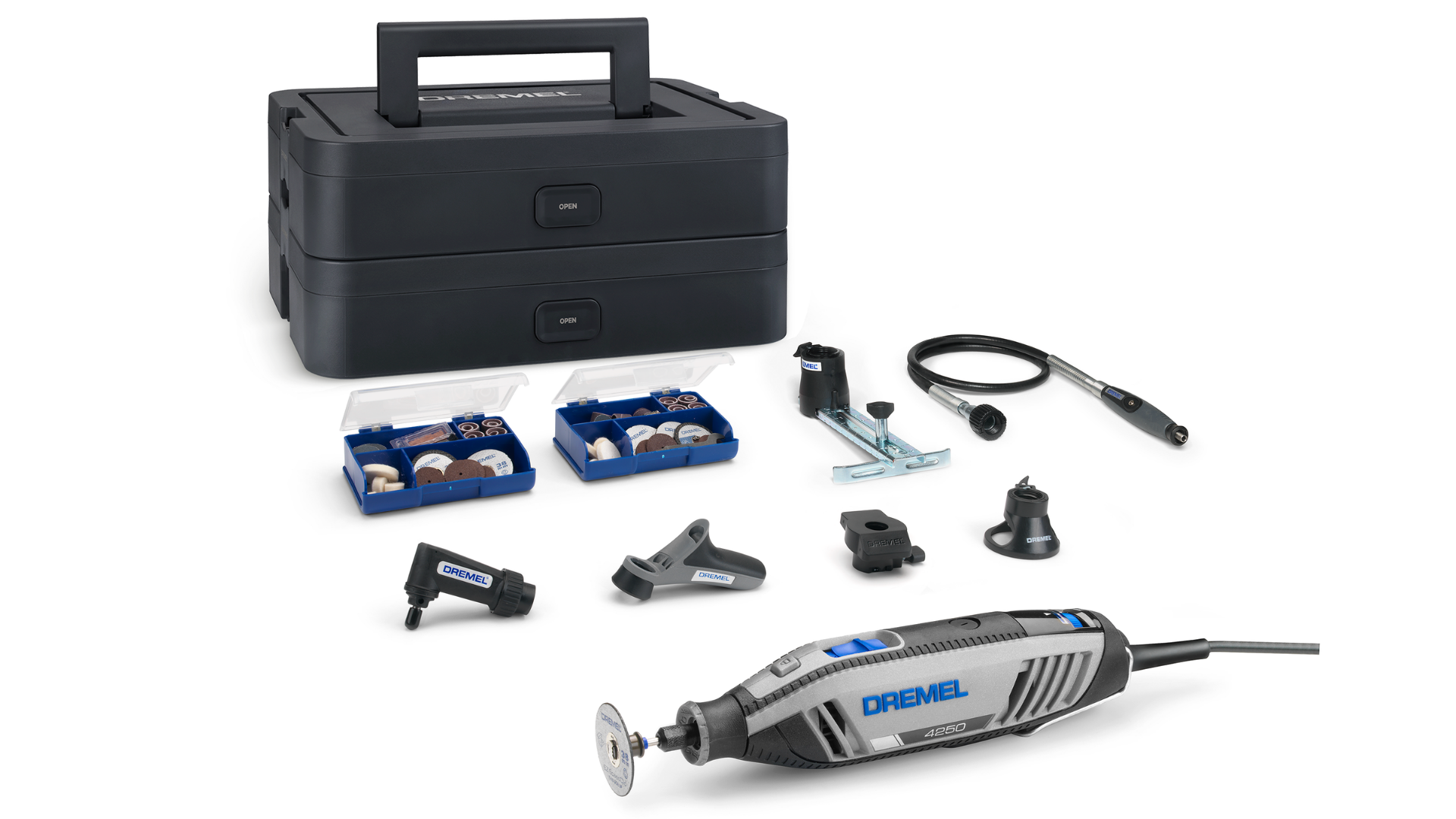Dremel 4250, kabelgebundenes Multitool, 128 Zubehöre, 6 Vorsatzgeräte Produktbild img1 L