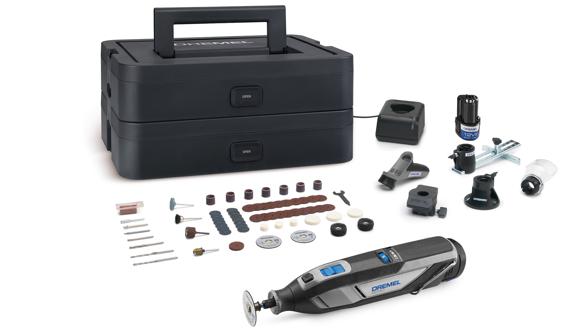Dremel 8240, Kabelloses Multitool, 1 x 12-V-2-Ah-Akku), 65 Zubehöre Produktbild img1 L