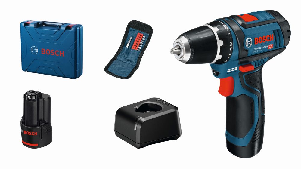 Bosch PRO Akku-Bohrschrauber GSR 12V-15, 2 x Akku GBA 12V 2.0Ah in L-BOXX Produktbild img1 L