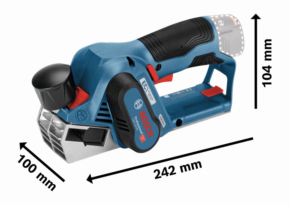 Bosch PRO Akku-Hobel GHO 12V-20, 2 x Akku GBA 12V 3.0Ah in L-BOXX Produktbild img3 L