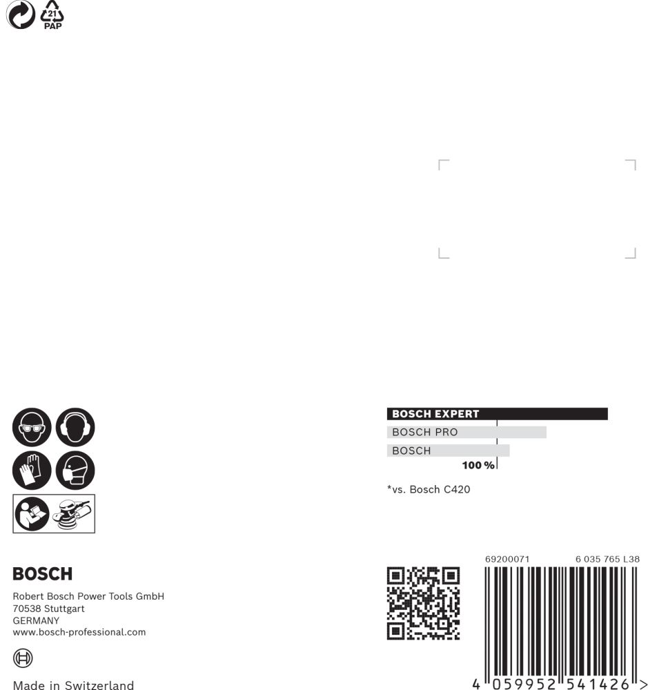 Bosch EXPERT C470 Schleifscheibe, 125mm, K60, 8 Löcher, 5-tlg. Produktbild img4 L