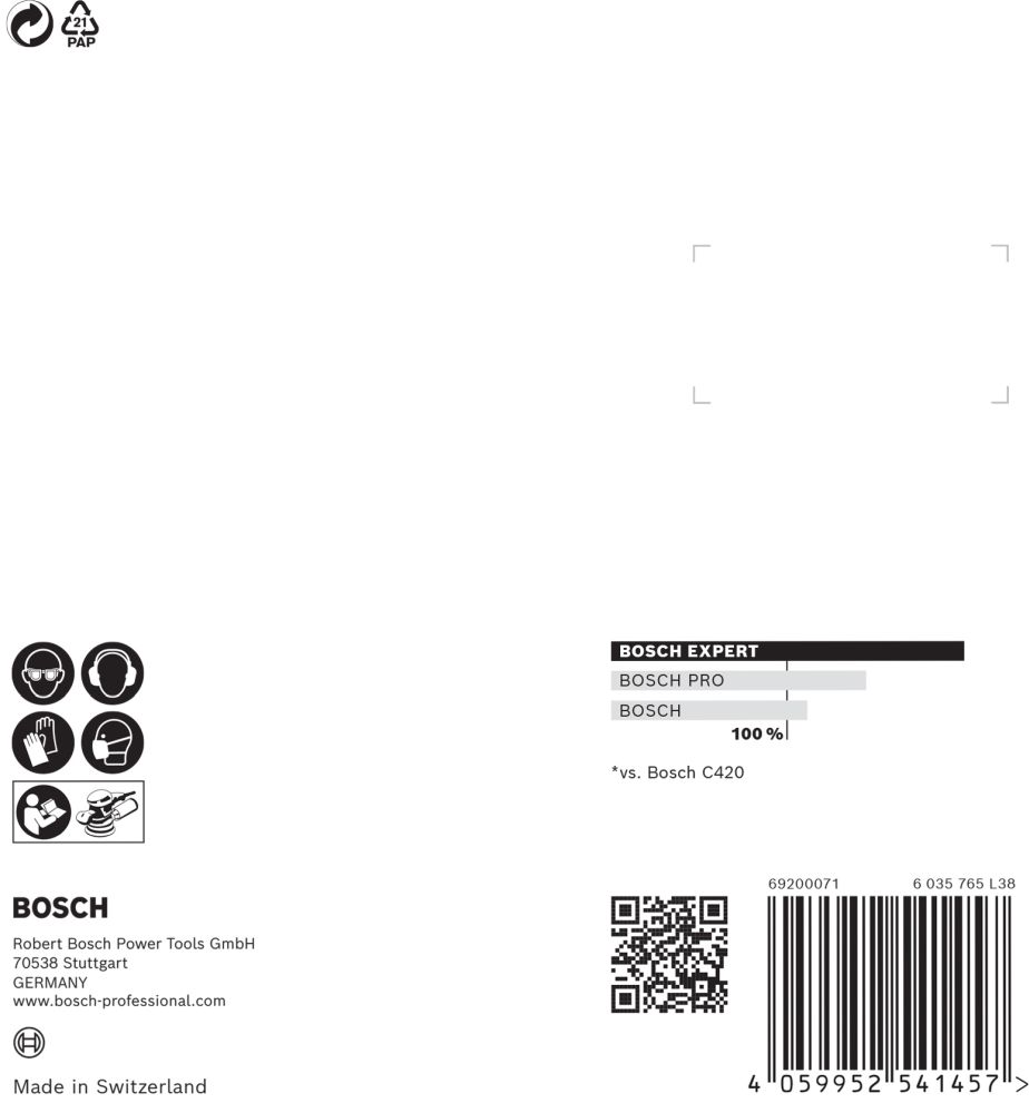 Bosch EXPERT C470 Schleifscheibe, 125mm, K120, 8 Löcher, 5-tlg. Produktbild img4 L