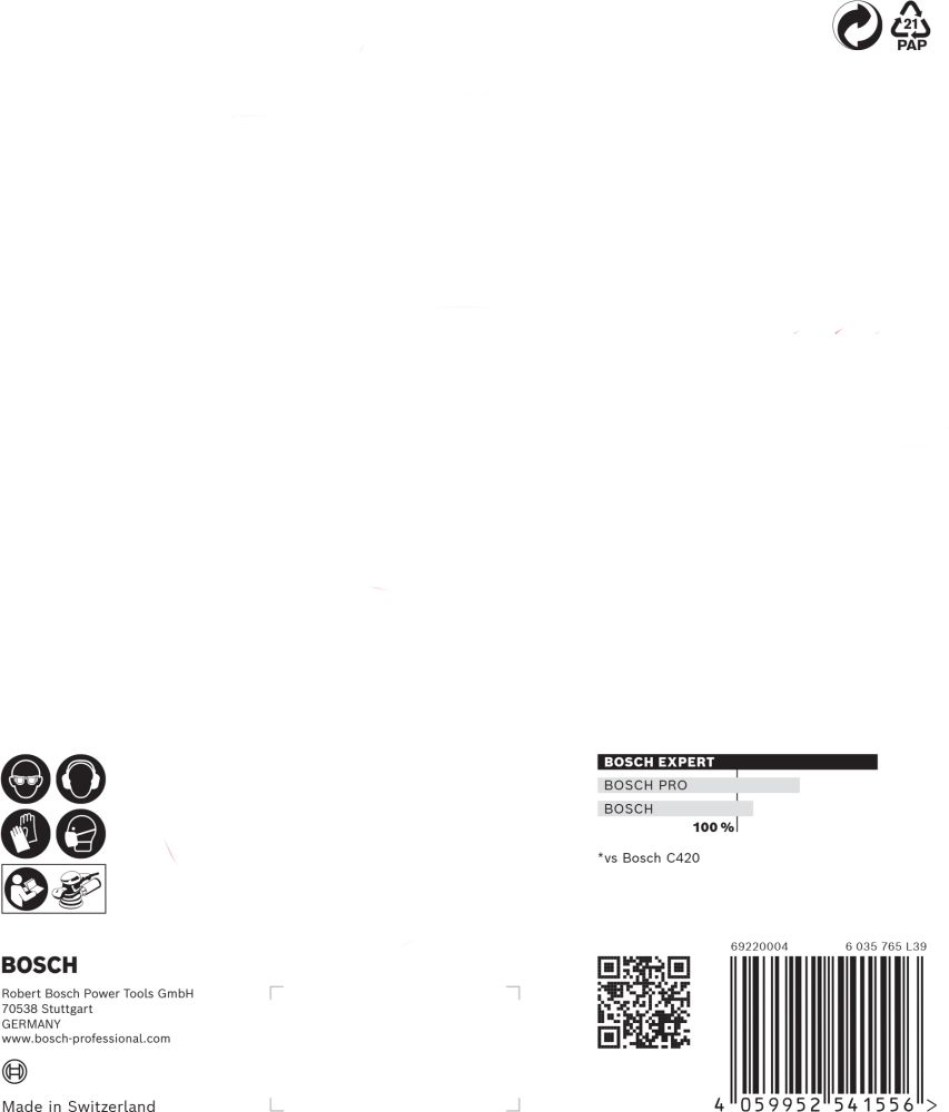 Bosch EXPERT C470 Schleifscheibe, 150mm, K120, 6 Löcher, 5-tlg. Produktbild img4 L