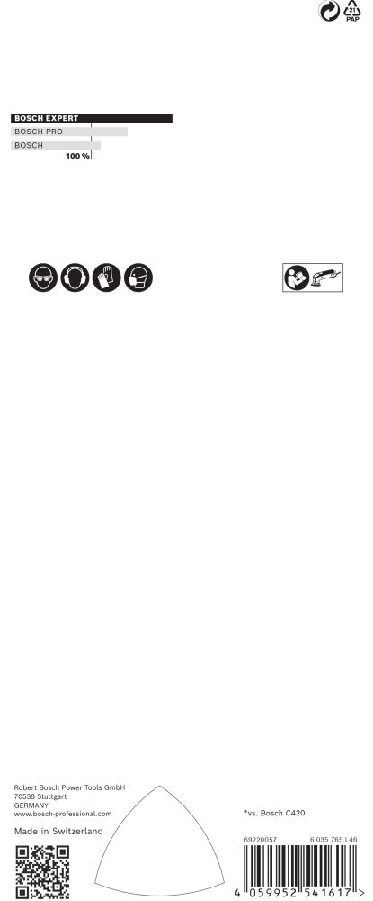 Bosch EXPERT C470 Deltaschleifblatt, 93mm, K40, 6 Löcher, 5-tlg. Produktbild img3 L