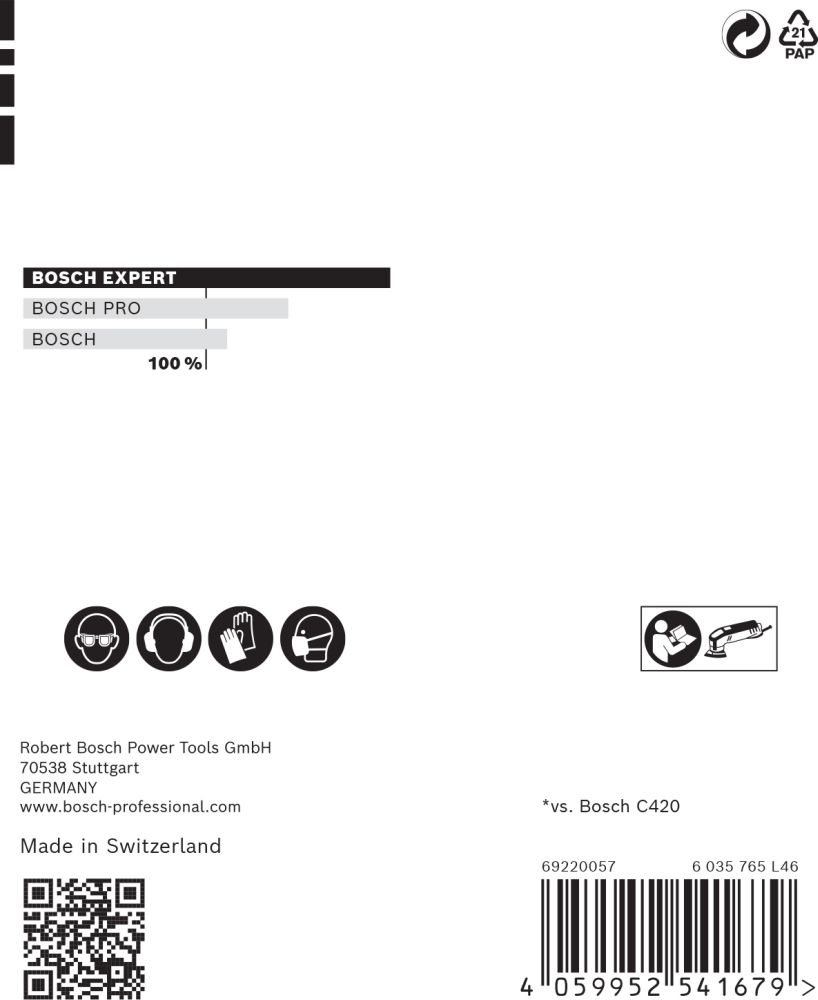 Bosch EXPERT C470 Deltaschleifblatt, 93mm, K240, 6 Löcher, 5-tlg. Produktbild img3 L