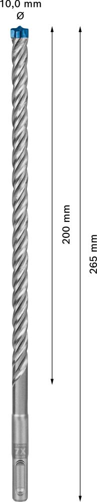 Bosch EXPERT SDS plus-7X Hammerbohrer, 10x200x265 mm Produktbild img3 L