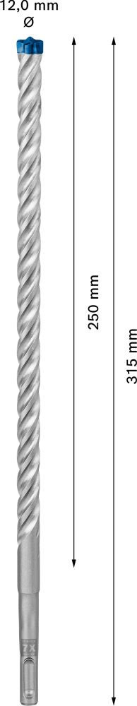 Bosch EXPERT SDS plus-7X Hammerbohrer, 12x250x315 mm Produktbild img3 L