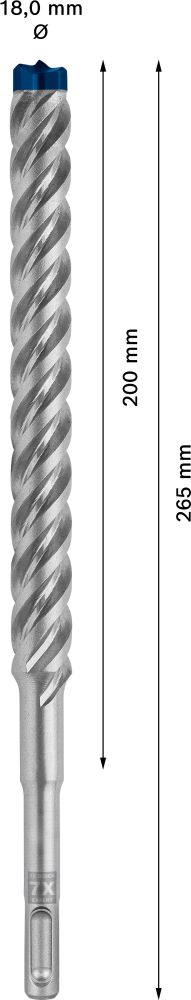 Bosch EXPERT SDS plus-7X Hammerbohrer, 18x200x265 mm Produktbild img3 L
