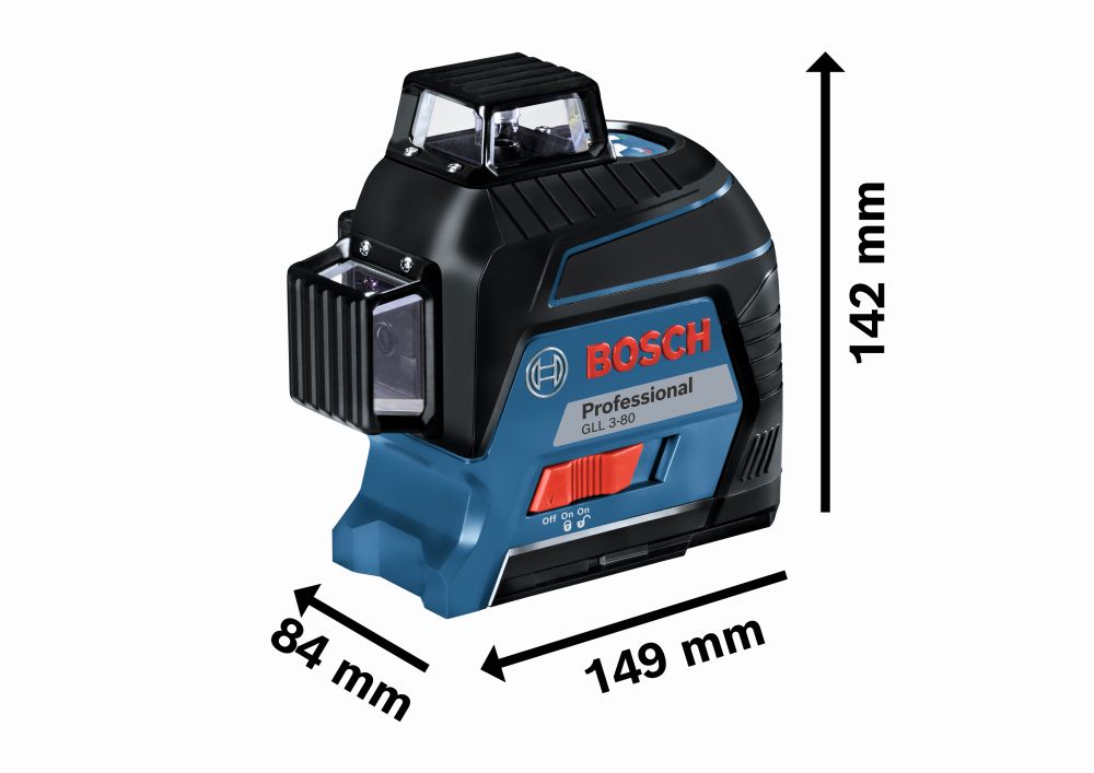 Bosch PRO Linienlaser GLL 3-80 im Handwerkerkoffer Produktbild img3 L