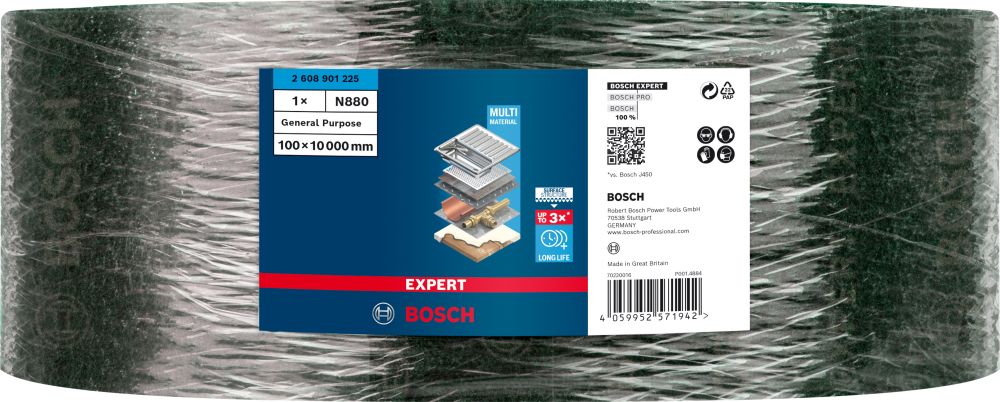 Bosch EXPERT N880 Vliesrolle, 100x10mm, Ultra feines Mehrzweck Produktbild img2 L