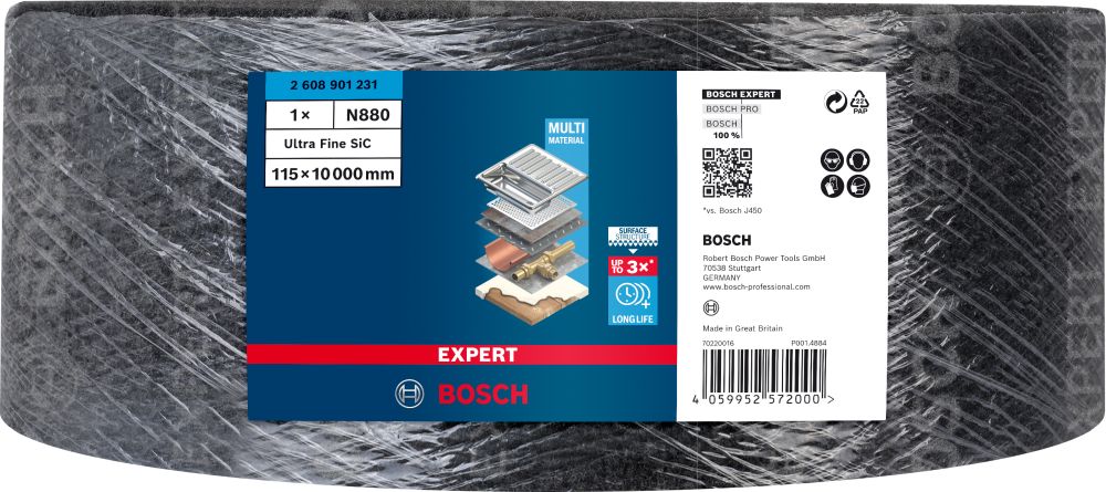 Bosch EXPERT N880 Vliesrolle, 115x10mm, Ultra feines SiC Produktbild img2 L