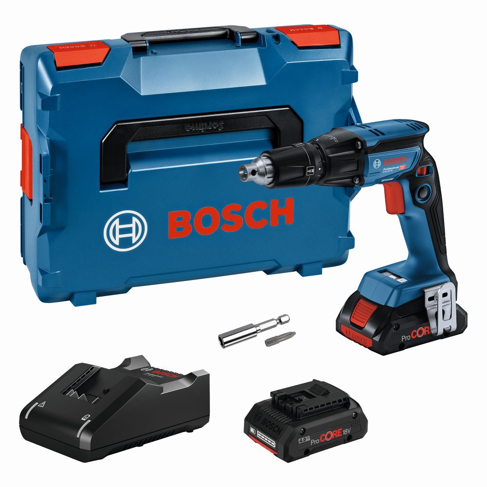 Bosch PRO Akku-Trockenbauschrauber GTB 18V-45, 2 x Akku ProCORE18V 4.0Ah, Ladg. u. L-BOXX Produktbild img1 L