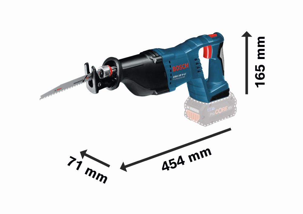 Bosch PRO Akku-Säbelsäge GSA 18V-LI, 2 x Akku GBA 18V 5.0Ah in L-BOXX Produktbild img3 L