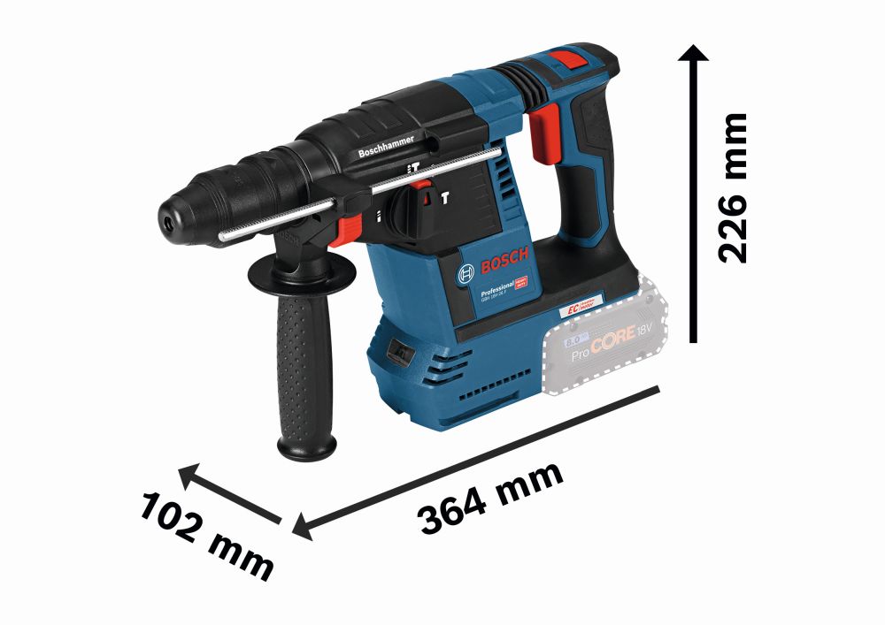 Bosch PRO Akku-Bohrhammer mit SDS plus GBH 18V-26F Produktbild img3 L