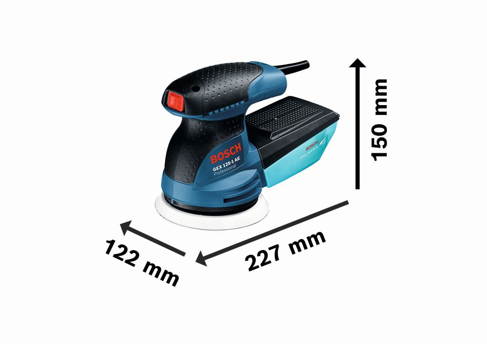 Bosch PRO Exzenterschleifer GEX 125-1 AE, mit 3 x Schleifblatt C470, im Handwerkerkoffer Produktbild img3 L
