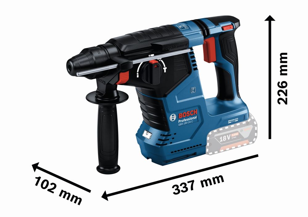 Bosch PRO Akku-Bohrhammer mit SDS plus GBH 18V-24 C in L-BOXX Produktbild img3 L