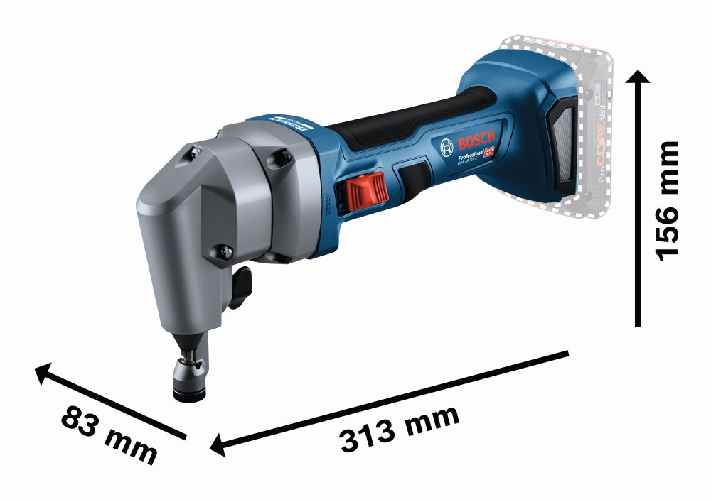 Bosch PRO Akku-Nager GNA 18V-16 E, 2 x Akku ProCORE18V 4.0Ah in L-BOXX Produktbild img3 L