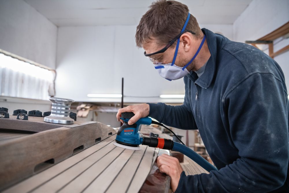 Bosch PRO Exzenterschleifer GEX 125-1 AE, mit 3 x Schleifblatt C470, im Handwerkerkoffer Produktbild img4 L