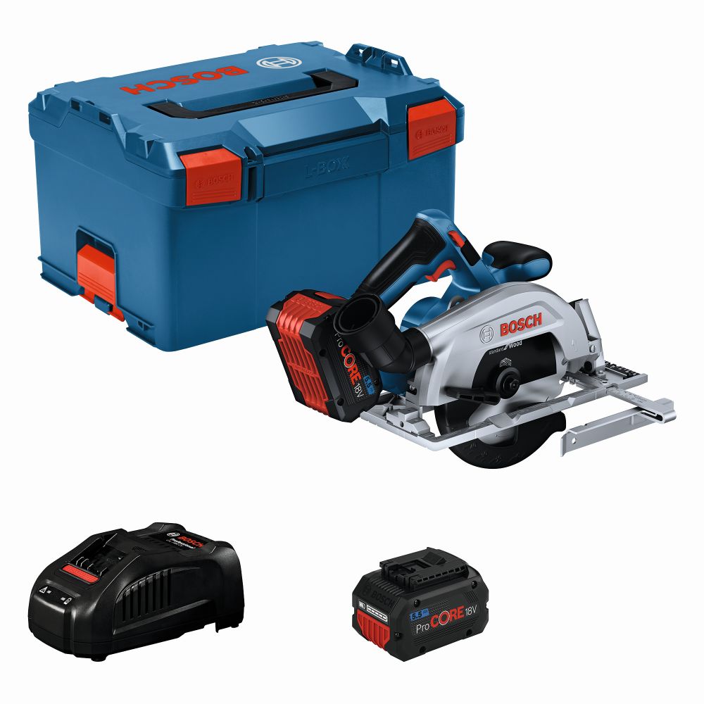 Bosch PRO Akku-Kreissäge GKS 18V-57-2, 2 x Akku ProCORE18V 5.5Ah in L-BOXX Produktbild img1 L