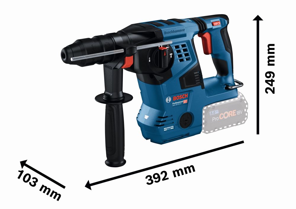 Bosch PRO Akku-Bohrhammer mit SDS plus GBH 18V-28 CF in L-BOXX Produktbild img3 L
