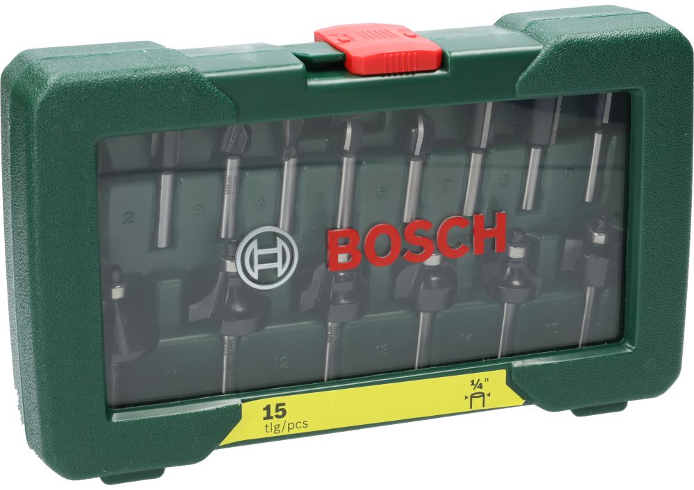 Bosch 15-teiliges HM-Fräser-Set (1/4" mm Schaft) Produktbild img2 L