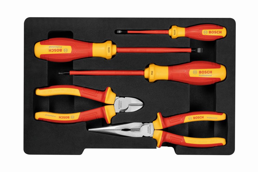Bosch PRO VDE Set mit verschiedenen Handwerkzeugen, 5-teilig Produktbild img1 L