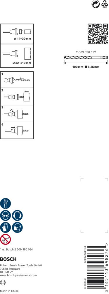 Bosch PRO Q-Lock Aufsteckhalter SDS plus Aufnahme für Quick Change-System für Lochsäg. Produktbild img3 L
