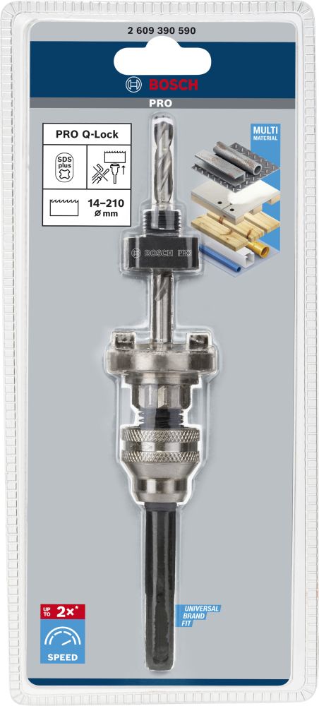 Bosch PRO Q-Lock Aufsteckhalter SDS plus Aufnahme für Quick Change-System für Lochsäg. Produktbild img2 L