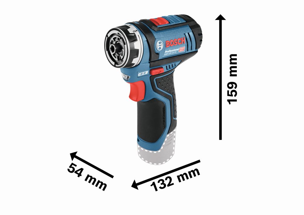 Bosch PRO Akku-Bohrschrauber GSR 12V-15 FC, 1 Aufsatz, L-BOXX Produktbild img3 L
