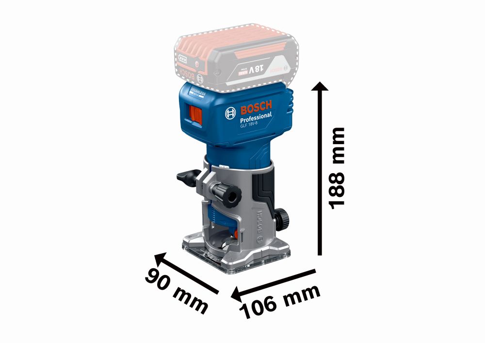 Bosch PRO Oberfräse GLF 18V-8 Produktbild img3 L