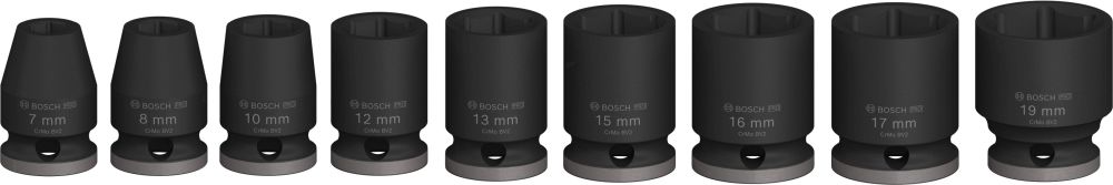 Bosch PRO Impact Steckschlüsselsatz Set, 3/8", Standard, 9-tlg. Produktbild img1 L