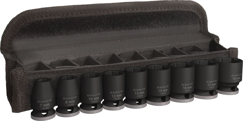 Bosch PRO Impact Steckschlüsselsatz Set, 3/8", Standard, 9-tlg. Produktbild img2 L