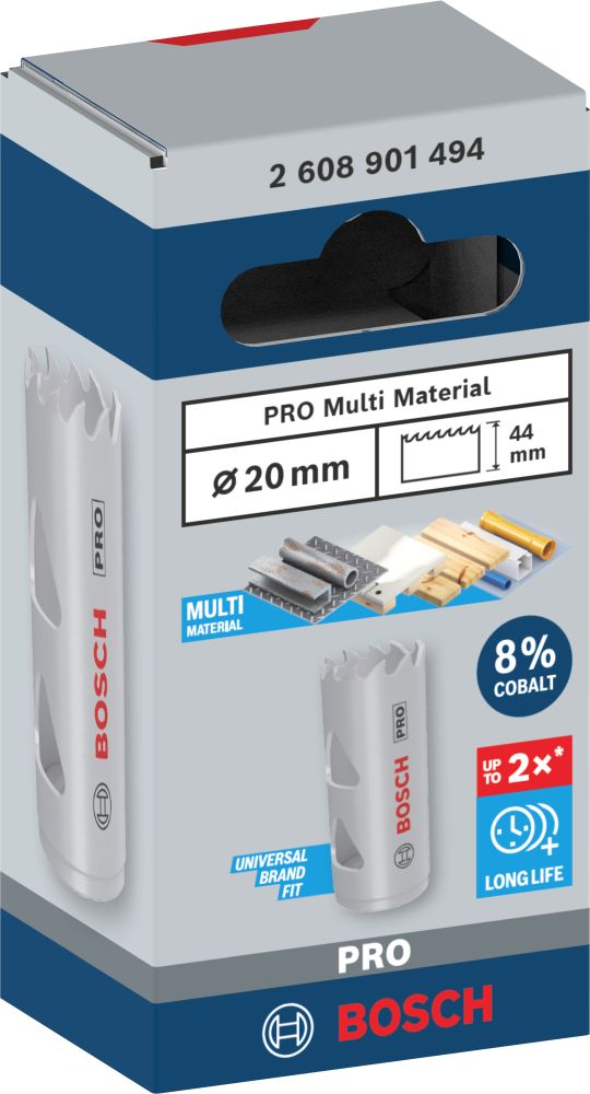 Bosch PRO Multi Material Lochsäge, 20 mm, mit Gewinde Produktbild img3 L