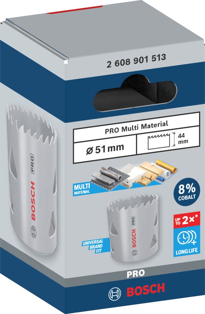 Bosch PRO Multi Material Lochsäge, 51 mm, mit Gewinde Produktbild img3 L
