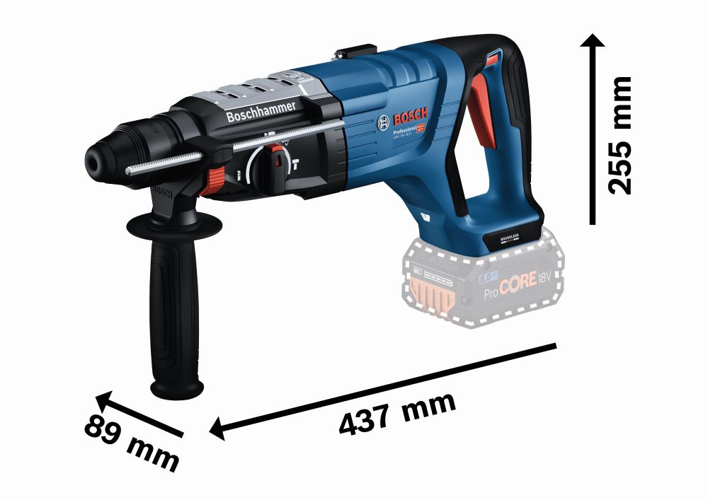 Bosch PRO Akku-Bohrhammer mit SDS plus GBH 18V-28 D in XL-BOXX Produktbild img3 L
