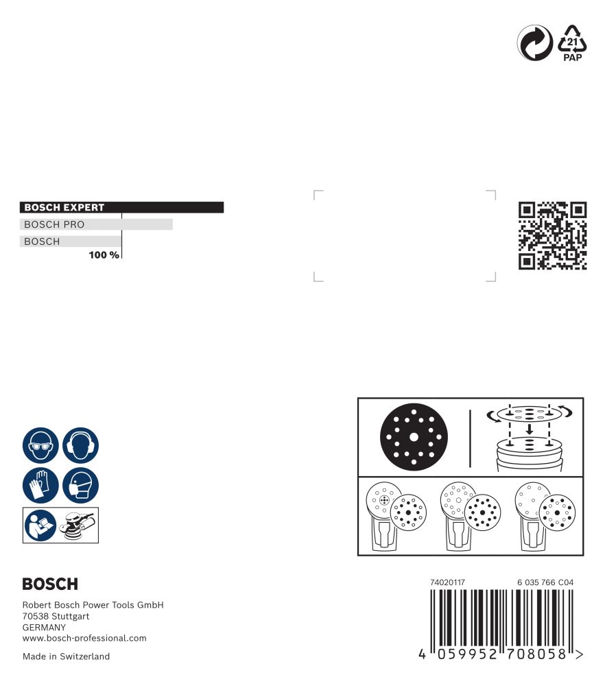 Bosch EXPERT O780 Foil Schleiffolien-Set, 125 mm, K80/120/180, 9-tlg. Produktbild img3 L