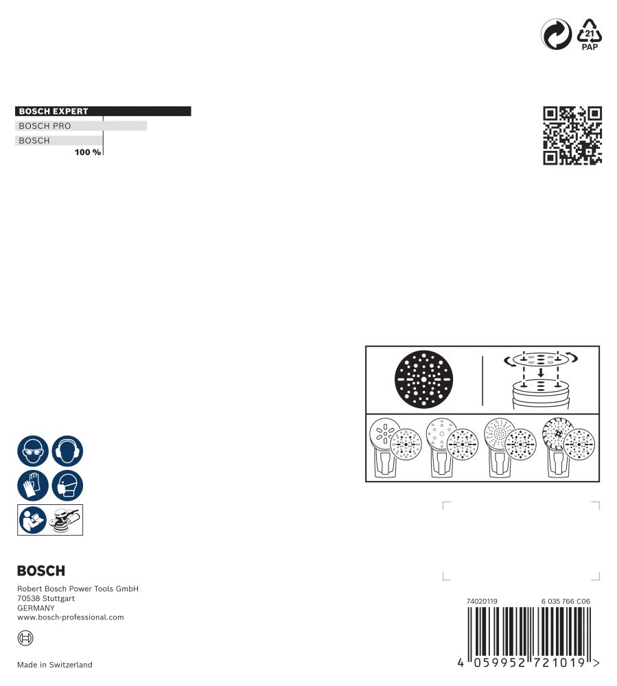 Bosch EXPERT O780 Foil Schleiffolien-Set, 150 mm, K80/120/180, 9-tlg. Produktbild img3 L