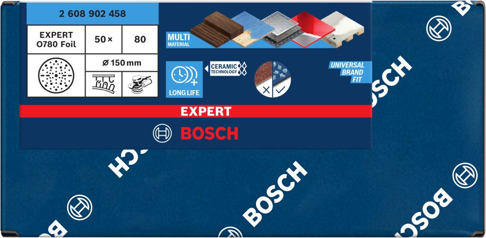 Bosch EXPERT O780 Foil Schleiffolie, 150 mm, K80 Produktbild img2 L