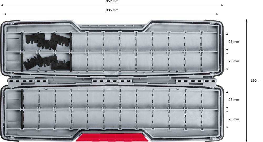 Bosch PRO Tough Box Large für Zubehör, 50 x 120 x 355 mm Produktbild img4 L
