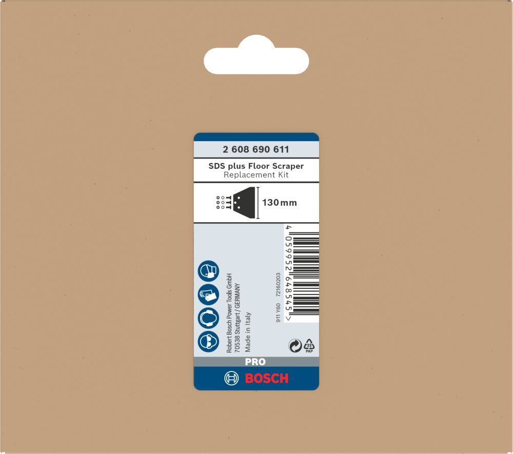 Bosch PRO SDS plus Bodenschaber Ersatzset, 130 mm Produktbild img2 L