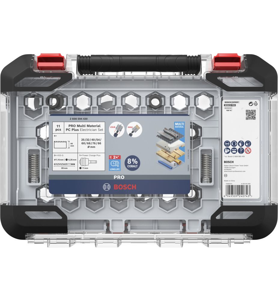 Bosch PRO Multi Material PC Plus Lochsägen-Set, 25-86 mm, 11-tlg. Produktbild img3 L