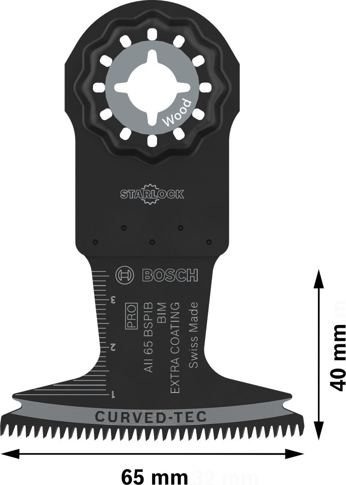 Bosch PRO AII 65 BSPIB Blatt für Multifunktionswerkzeuge, 65 x 40 mm Produktbild img4 L
