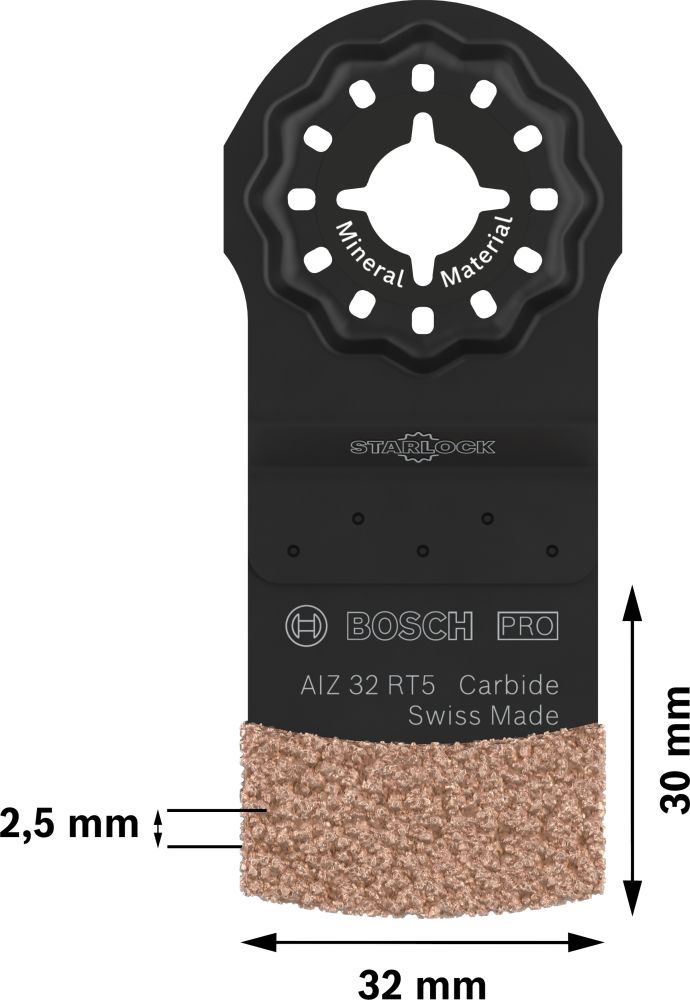 Bosch PRO AIZ 32 RT5 Blatt für Multifunktionswerkzeuge, 2,5 x 32 mm Produktbild img4 L